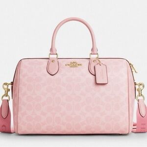 coach rowan large powder pink authentic